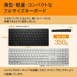 350 コンパクトマルチデバイスBTキーボード（日本語配列） HP（ヒューレット・パッカード）のサムネイル画像 3枚目