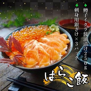 三陸産お刺身銀鮭とイクラの親子丼セット 十文字屋商店のサムネイル画像 1枚目