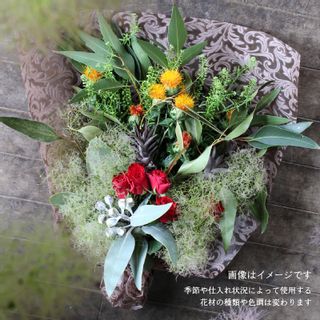 小松弘典が手がける フレッシュ&ドライフラワーで作るスワッグの画像 3枚目