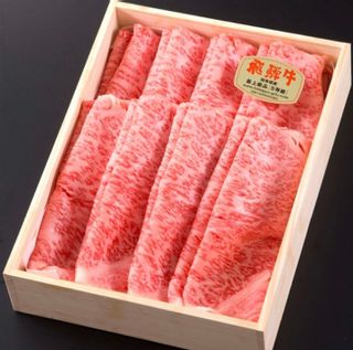 飛騨牛５等級ロースすき焼き・しゃぶしゃぶ　化粧箱入り 株式会社丸明のサムネイル画像 1枚目