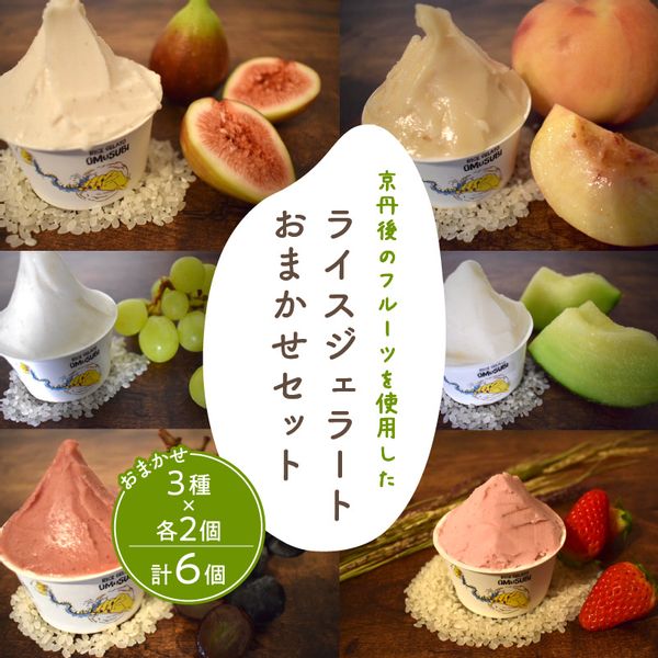 京丹後のフルーツを使用したライスジェラートおまかせセットの画像