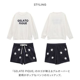 レディース スターロゴジャガードプルオーバー&ショートパンツSET gelato pique(ジェラートピケ）のサムネイル画像 3枚目