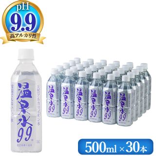 飲む温泉水 温泉水99(計15L・500ml×30本)の画像 1枚目