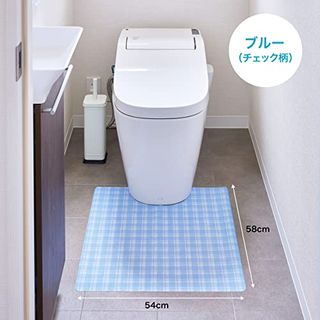 消臭 トイレマット ブルー 20枚入り 縦58×横54cm 使い捨てタイプの画像 2枚目