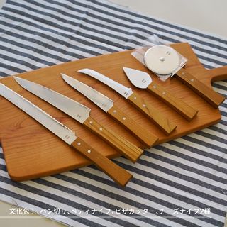 morinoki コンプリートセット（文化包丁、パン切り、ペティナイフ、ピザカッター、チーズナイフ2種）の画像 1枚目