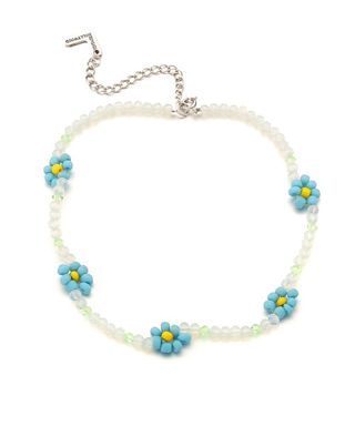 FLOWER BEADS CHOKER NECKLACEの画像 1枚目