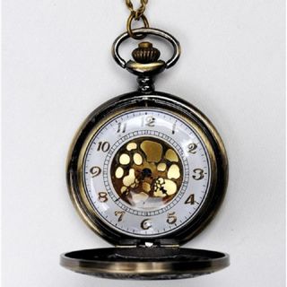 クォーツ式 懐中時計 ヴィンテージ ブロンズ チェーン付き  AiO JAPANのサムネイル画像 3枚目