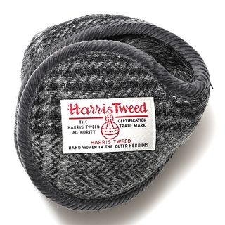 ハリスツイード(Harris Tweed) チェック柄 イヤーマフラー グレー/チェックの画像 1枚目