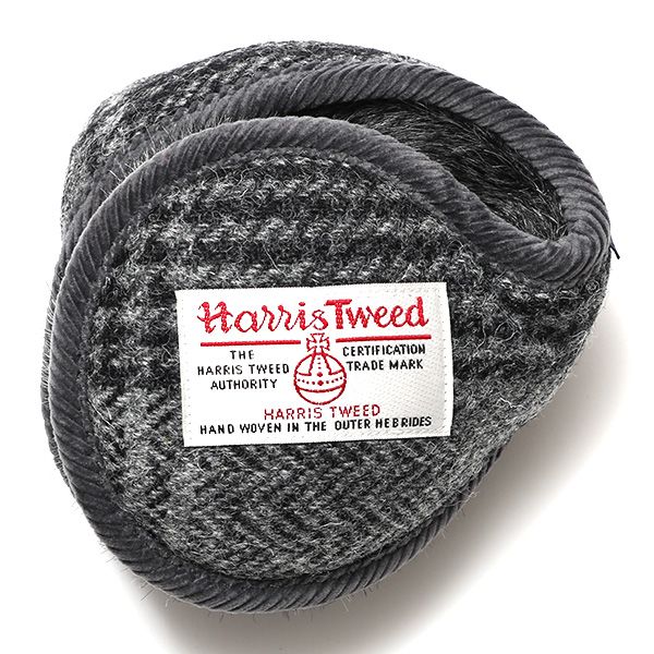 ハリスツイード(Harris Tweed) チェック柄 イヤーマフラー グレー/チェックの画像