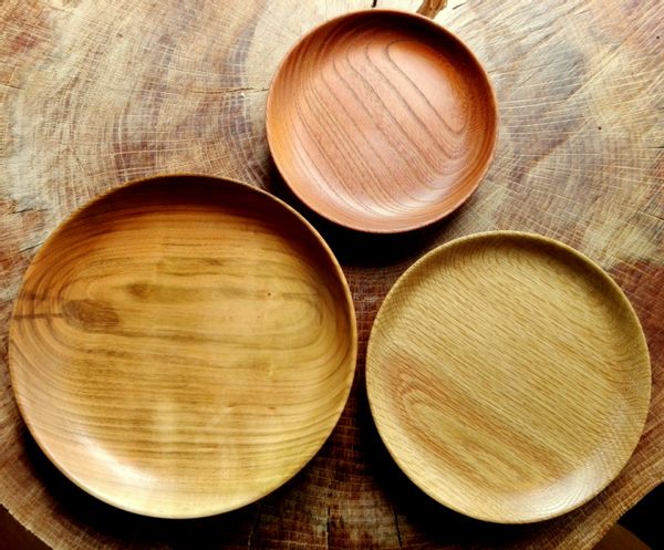 森から作る 木の皿 ３枚セット 新潟県阿賀野市のサムネイル画像 2枚目