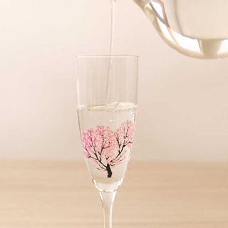 温度で変化する器 シャンパン ペアセット 冷感桜 岐阜県多治見市のサムネイル画像 4枚目