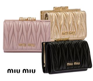 モアレライニング マテラッセレザー財布 5ME005_N88 miumiu（ミュウミュウ） のサムネイル画像 1枚目