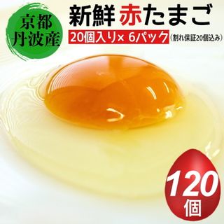 卵 京都・丹波の赤たまご 100個＋割れ保証20個 計120個 京都府亀岡市のサムネイル画像