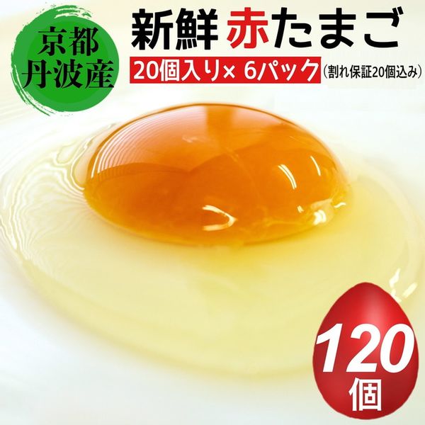 卵 京都・丹波の赤たまご 100個＋割れ保証20個 計120個 京都府亀岡市のサムネイル画像 1枚目