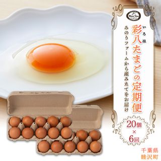 彩八(いろは)たまご とれたて定期便 20個×6カ月の画像 1枚目