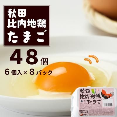 秋田比内地鶏たまご48個 秋田県大館市のサムネイル画像 1枚目