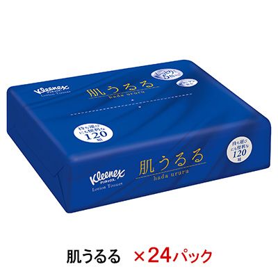 クリネックスローションティシュー肌うるるソフトパック 240枚（120組）24パック入りの画像