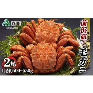 順次発送 前浜茹で毛がに2尾（約500～550g） の画像 1枚目