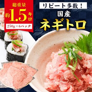 勝浦市の人気の海鮮お礼品 ネギトロ 250g×6パック(合計約1.5kg) 千葉県　勝浦市のサムネイル画像