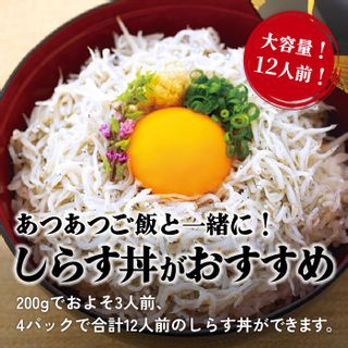 愛媛県産 大容量 贅沢 しらす 800g ( 200g × 4パック ) の画像 3枚目