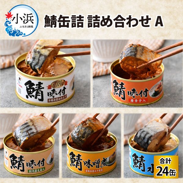 鯖缶詰24缶詰め合わせ A の画像