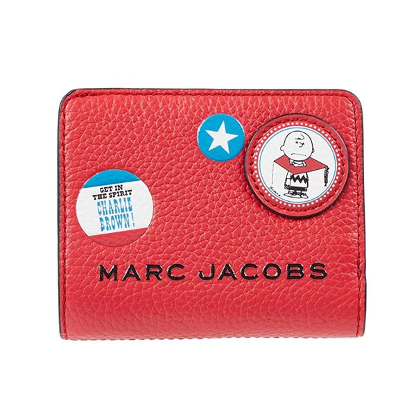 PEANUTS X MARC JACOBS THE BOX MINI COMPACT WALLET (Red Multi) M0016822の画像