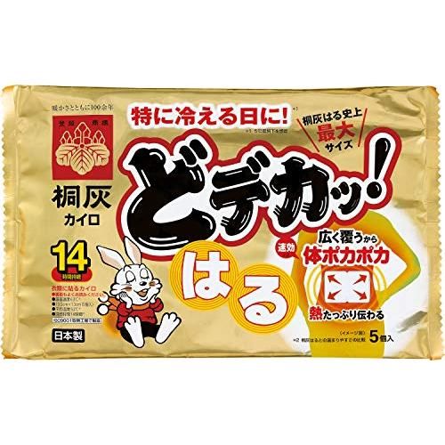 どデカッ!はる 貼る カイロ 約2倍大きいサイズ 5個入 小林製薬のサムネイル画像 1枚目