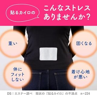 Airy エアリー [薄く軽い] 貼る カイロ レギュラー 24枚入(8枚×3) エステー株式会社のサムネイル画像 4枚目