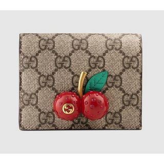 チェリー(さくらんぼ) 付き GGスプリーム キャンバス カードケース（コイン＆紙幣入れ付き） GUCCI（グッチ）のサムネイル画像 1枚目