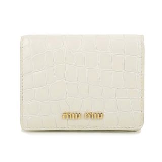 CROCO-PRINTED SMALL LEATHER WALLET 5MV204 2DQ8 F0009 miumiu（ミュウミュウ） のサムネイル画像 1枚目