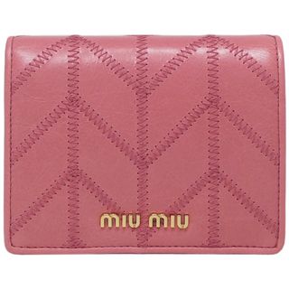 2つ折り財布 パッチワーク シャイニーレザー miumiu（ミュウミュウ） のサムネイル画像 1枚目