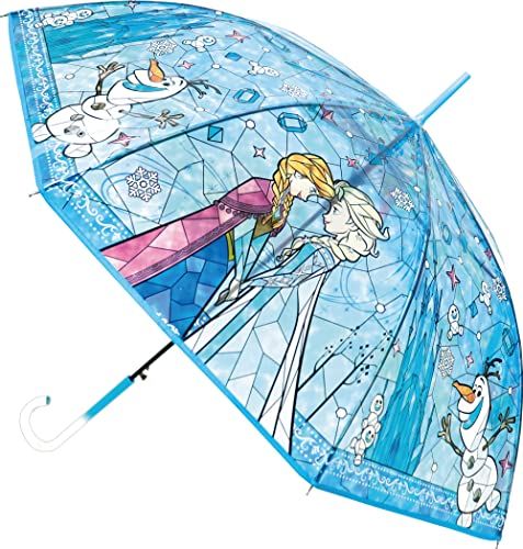 ステンドグラス傘 アナと雪の女王 ワンタッチタイプ 60cm 32471の画像