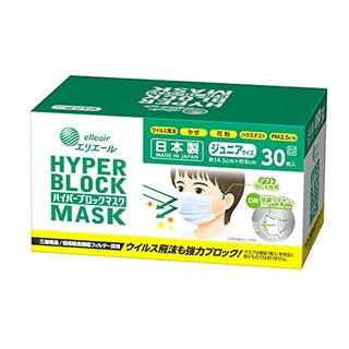 ハイパーブロックマスク ウイルス飛沫ブロック ジュニア(子供用)サイズ 30枚 タップリッチ 大王製紙のサムネイル画像