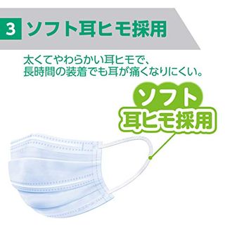 ハイパーブロックマスク ウイルス飛沫ブロック ジュニア(子供用)サイズ 30枚 タップリッチ 大王製紙のサムネイル画像 4枚目