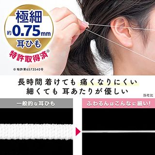 特許取得済 ふわるん N マスク ふつう サイズ ベージュ 30枚入 レック株式会社のサムネイル画像 4枚目