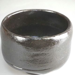 京焼 清水焼 福黒楽楽茶碗 寿楽の画像 2枚目