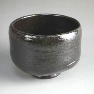 京焼 清水焼 福黒楽楽茶碗 寿楽の画像 1枚目