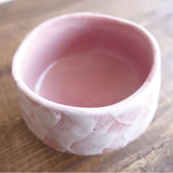 美濃焼 ピンク 抹茶碗 マンモスビレッジのサムネイル画像 2枚目