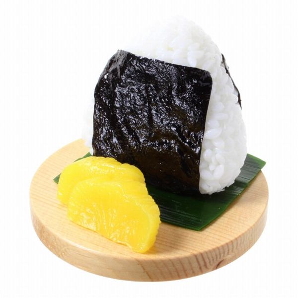 食品サンプル屋さんのスマホスタンド(おにぎり:海苔)の画像