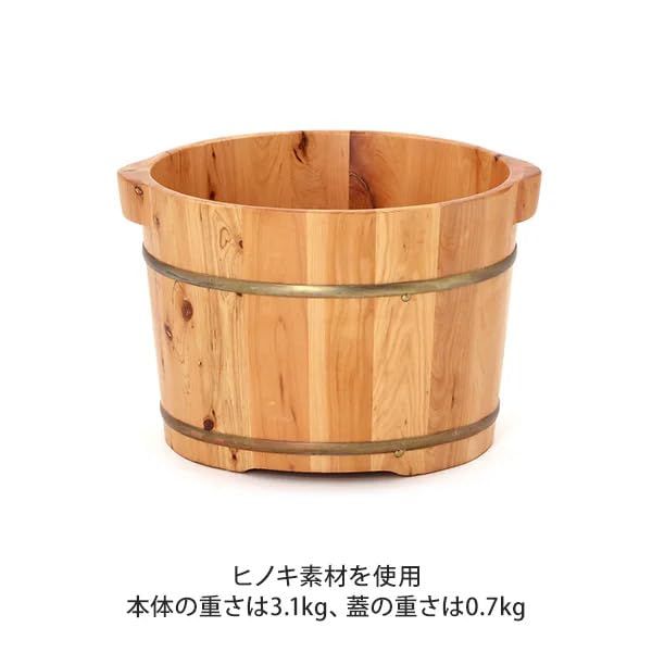 足浴桶 (ヒノキ材) 取っ手・ フタ付 SEVEN BEAUTY株式会社のサムネイル画像 3枚目