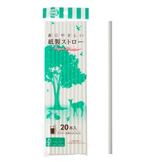 紙製ストロー 森にやさしい 20本 の画像 1枚目