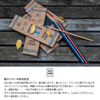 ペーパーストロー 20本セット Hello Straw（ハローストロー）のサムネイル画像 2枚目