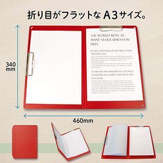 プラス A4サイズにおりたためる A3クリップボード+ ホワイト FL-502CPの画像 2枚目