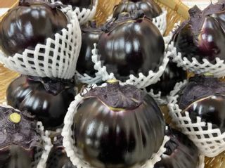賀茂茄子 かもなす *L~2Lサイズ*約1kg(3~4玉/1個あたり約250~300g)の画像 1枚目