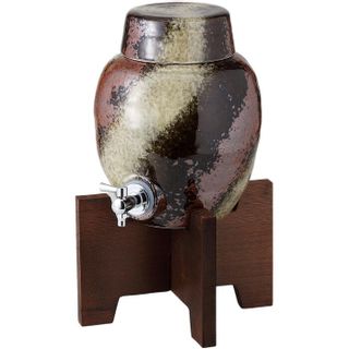 焼酎サーバー 黒伊賀ラジウム 一升サーバー(コルク栓付、木台付) エールネット株式会社のサムネイル画像