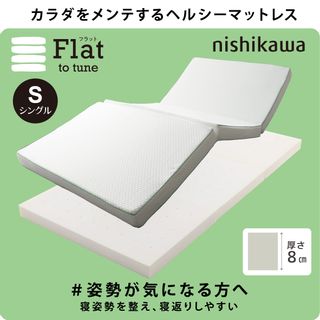 [睡眠Labo]Flat 高反発ヘルシーマットレス〈1層〉（三つ折りタイプ）の画像 2枚目