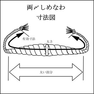 両締め注連縄 太い部分1尺 有効寸法116cm すとうのサムネイル画像 2枚目