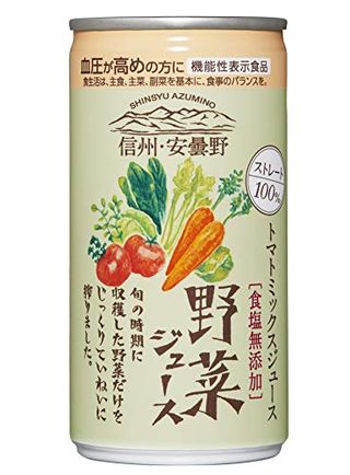 信州・安曇野野菜ジュース(食塩無添加)190g×30本 ゴールドパックのサムネイル画像