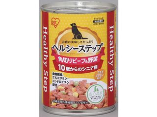 ヘルシーステップ 10歳以上用 角切りビーフ＆野菜 375g P-HLC-10KB 犬 ウェットフード アイリスオーヤマ株式会社のサムネイル画像 1枚目