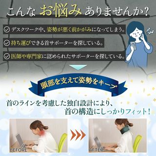 首 サポーター 【現役の医師監修】 コルセット 【洗えるカバー 付き】 Howasuto(ホワスト)のサムネイル画像 4枚目